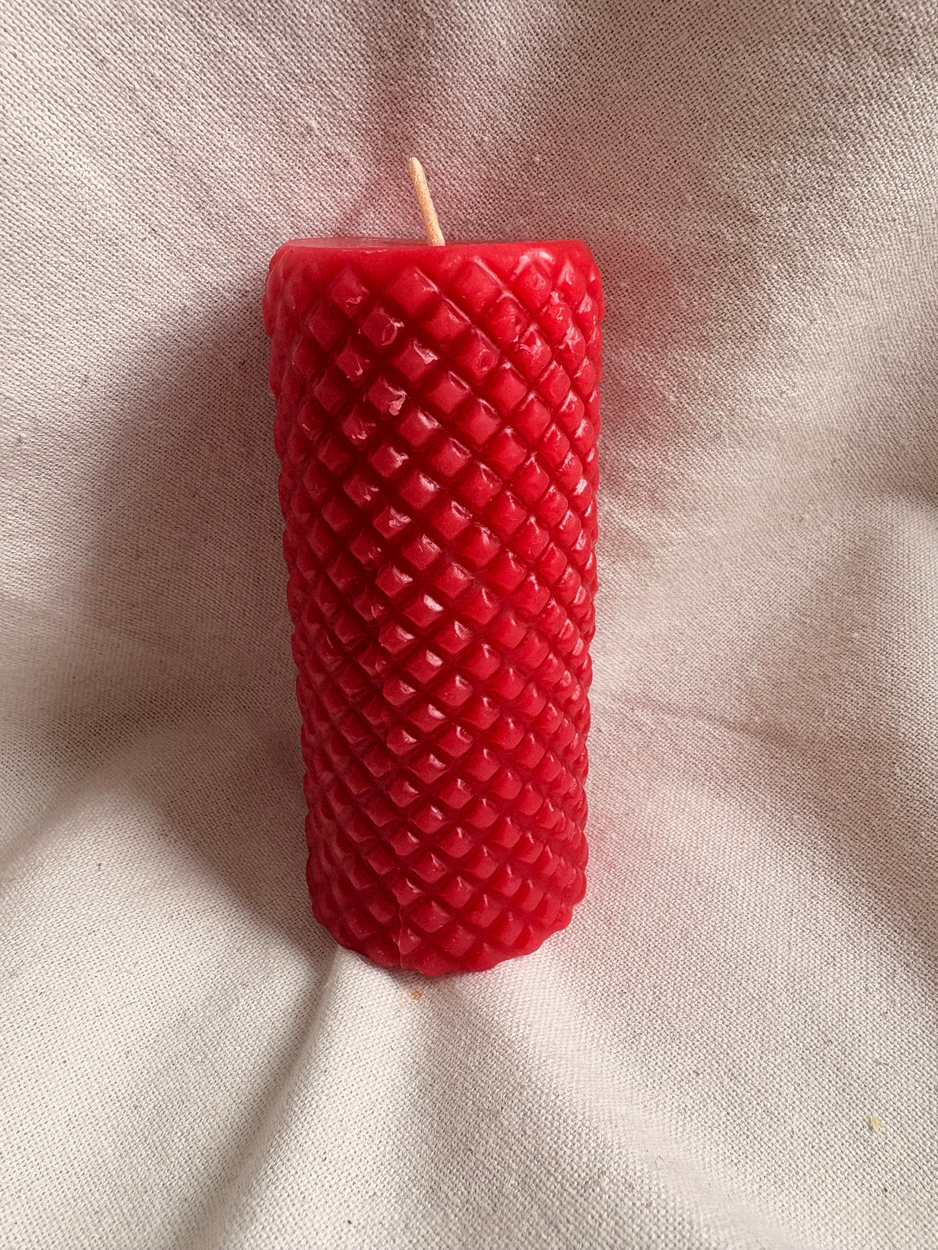 Quilted Pillar Candle