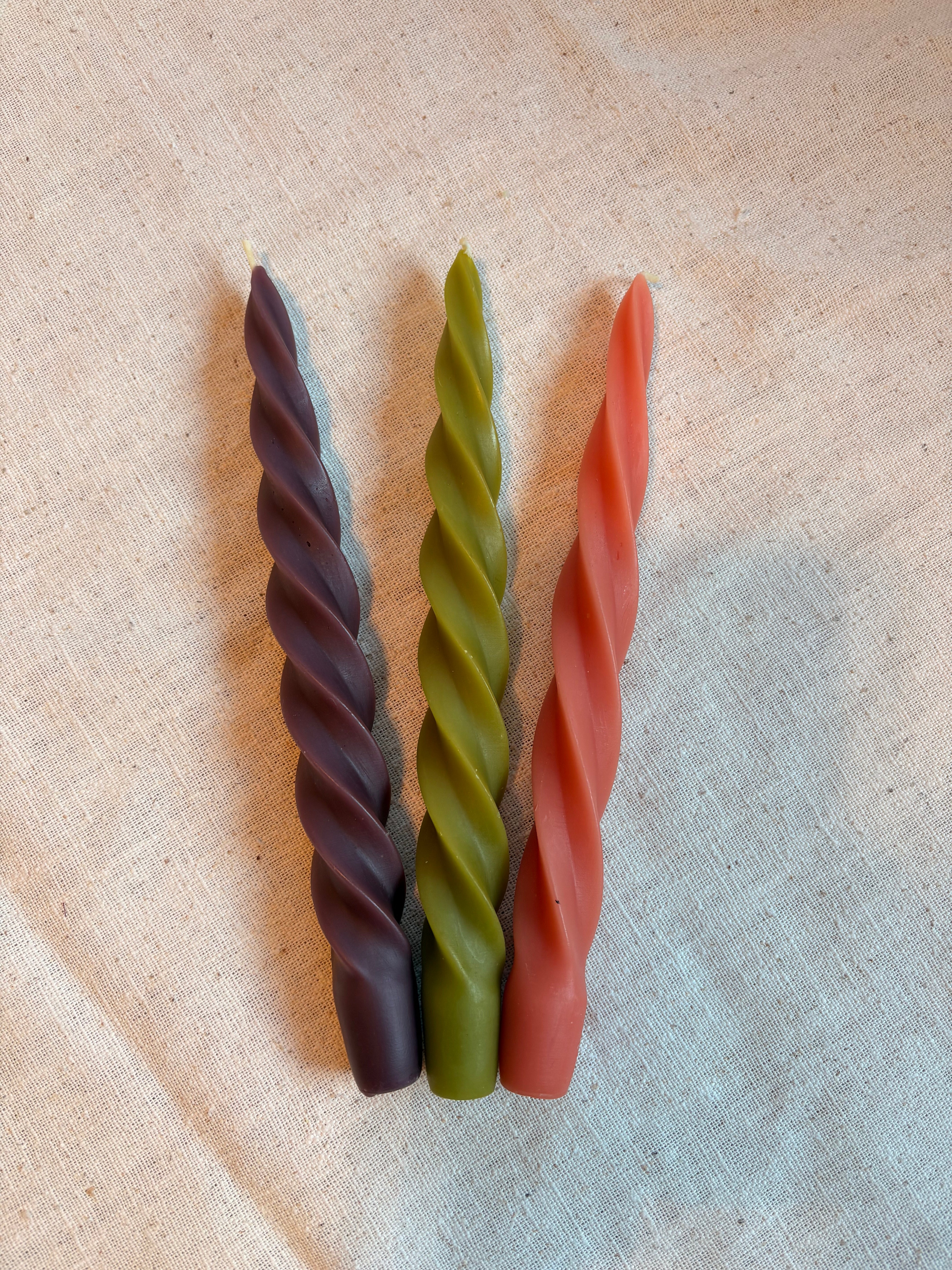 Twist Taper Candle - 10 inch