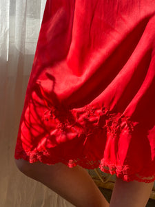 Red Embroidered Slip